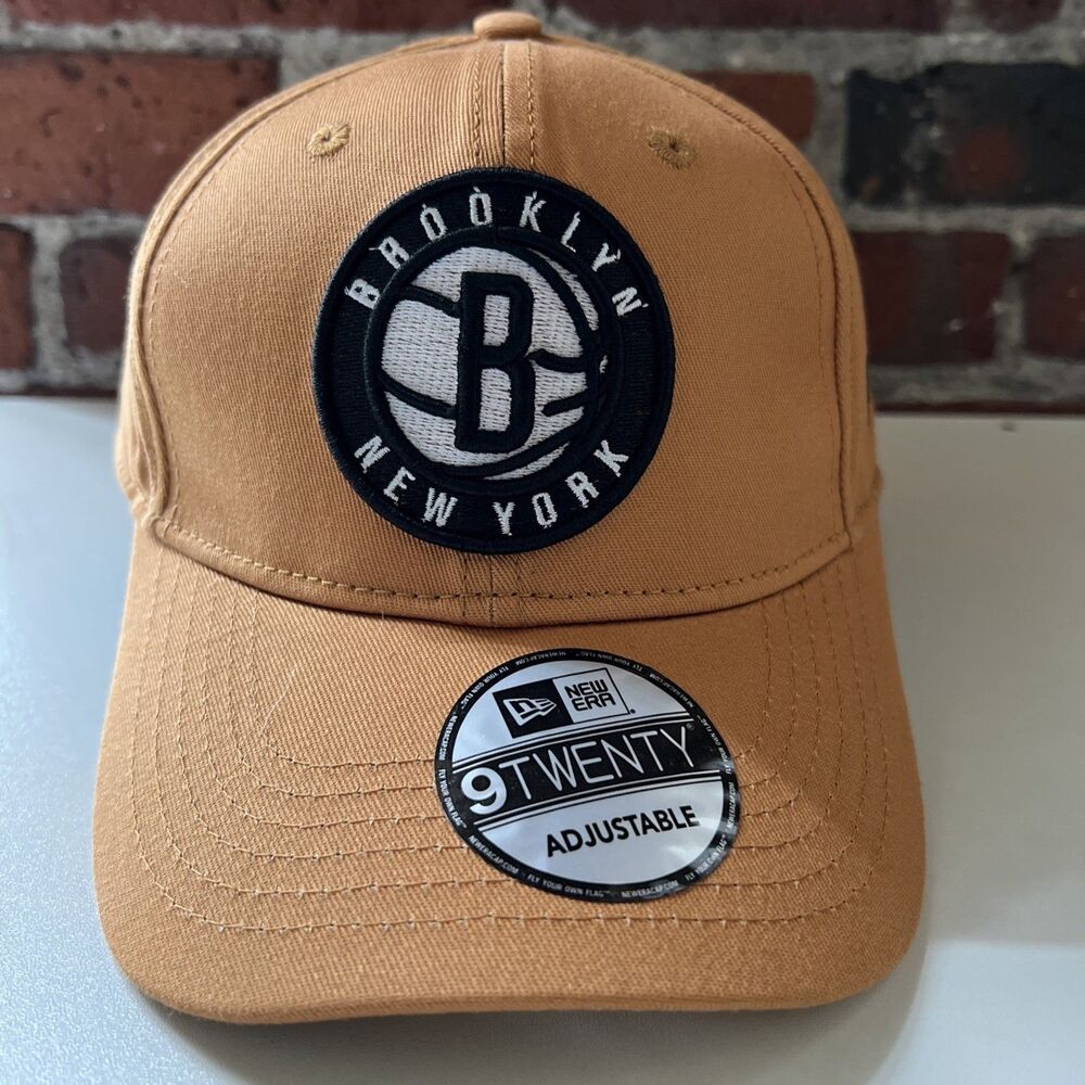 Brooklyn Nets New Era 9TWENTY Adjustable Hat Cap Tan NBA